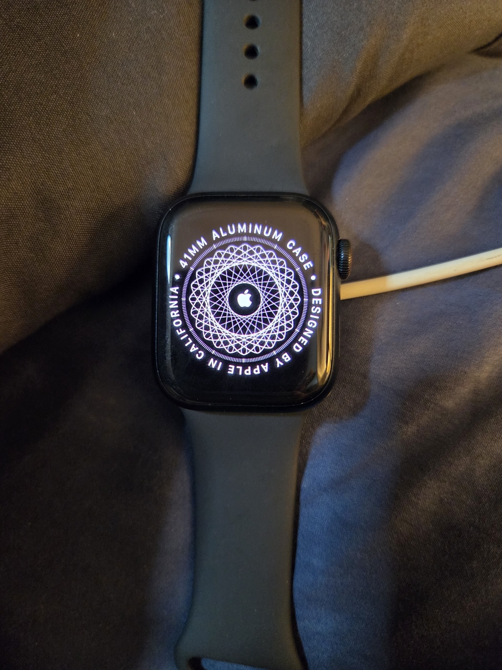 Apple  Black Aluminum Smartwatch with Black Sport Band